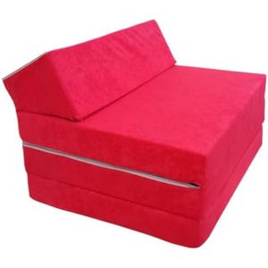 Vouwmatras - Vouwmatras 1 Persoons - Logeermatras Opvouwbaar - Opvouwbare Matras 1 Persoon - 200 x 70 x 10 CM - Rood