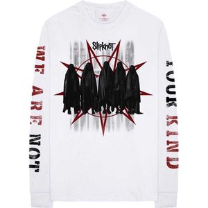 Slipknot - Shrouded Group Longsleeve shirt - M - Wit