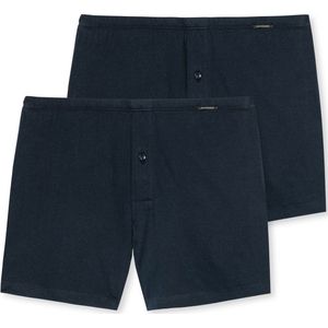 SCHIESSER Boxershorts Multipack boxer (2-pack) - heren boxershorts jersey donkerblauw - Maat: 4XL