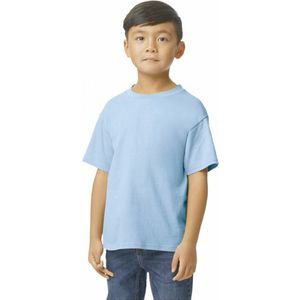 T-shirt Kind 5/6 years (S) Gildan Ronde hals Korte mouw Light Blue 100% Katoen