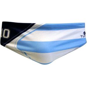 TURBO Argentina Zwemslip Heren - White/Blue - L