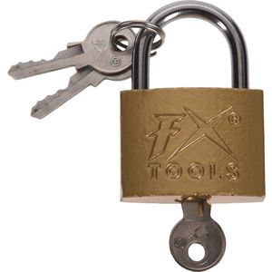 FX Tools Hangslot met sleutel - 40 mm beugel - 3 sleutels - 15 x 10 x 1.5 cm - sloten