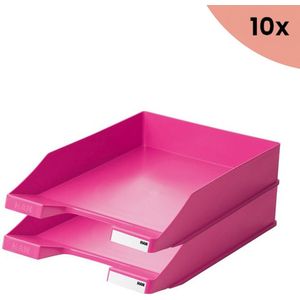 10x Brievenbak HAN A4 Standaard plastic Trend Colour roze