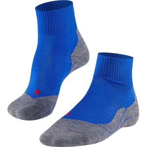 FALKE TK5 Short Wandelsokken anti blaren, lichte padding merinowol sportsokken heren blauw - Matt 39-41