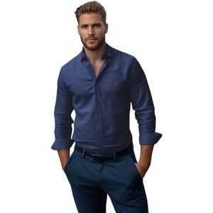 Trendyol Marineblauw Regular Fit Geborduurd Detail Slim Shirt Tmnaw25Go00036