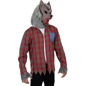 Funidelia | Weerwolf Kostuum Voor voor mannen - Horror, Weerwolf, Boze Wolf, Halloween - Kostuum voor Volwassenen Accessoire verkleedkleding en rekwisieten voor Halloween, carnaval & feesten - Maat M - L - Bruin