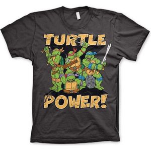 Teenage Mutant Ninja Turtles Heren Tshirt -M- Turtle Power! Grijs