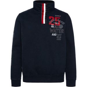 Camp David Troyer sweatshirt met tapes en artworks, Donkerblauw