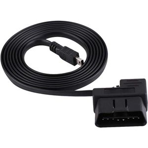Verlengkabel OBD2 USB 180 cm - EOBD 16-pins Diagnostische Verlengingsadapter naar Mini-USB.