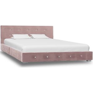 Medina Bedframe fluweel roze 120x200 cm