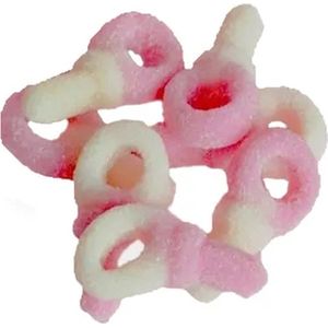 Gesuikerde baby speentjes - Roze/Wit - 1 kg