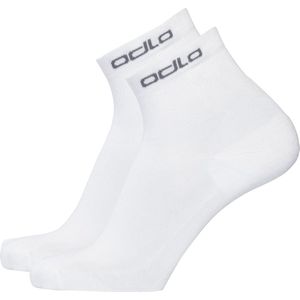 Odlo Socks Quarter Active 2 Pack Unisex Sportsokken - White - Maat 45-47