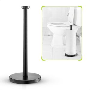 WC Rolhouder Staand - Reserverolhouder Zwart - Toiletbutler - Keukenrolhouder Staand