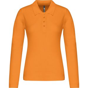 Kariban Piqué-damespolo lange mouwen K257 - orange - XXL