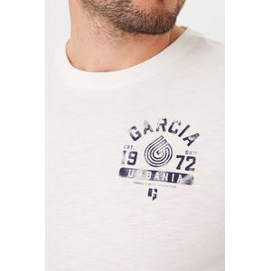 GARCIA Heren T-shirt Wit - Maat S