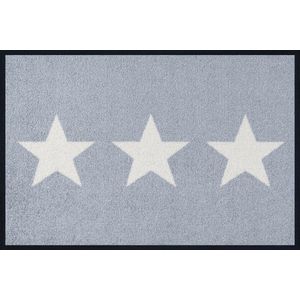 Kleen-Tex Deurmat Wash&Dry Stars Grey - 40 x 60cm