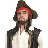 Piraten pruik voor heren  - Verkleedpruik - One size