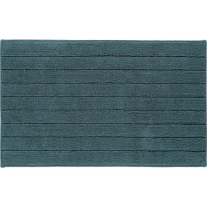 Casilin Badmat Antislip 70x140cm Luca - Waterabsorberende Badkamermat - Wasbaar en Sneldrogend - Voor Douche en Bad - 100% Katoen - Rechthoek - Blauw