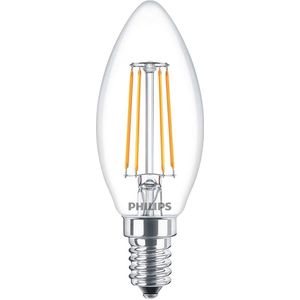 Philips Classic LEDcandle E14 Filament Helder 4W (40W) 470lm - 827 Zeer Warm Wit. Bespaar op energie.