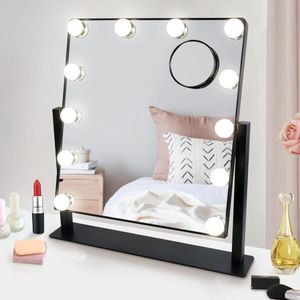 Verstelbare Make-uptafel Spiegel met Kleurtemperaturen - Hollywood Stijl Cosmeticaspiegel - 60x80 cm