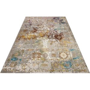 Lalee Picasso Feraghan vloerkleed vintage laagpolig trendy multi beige kleuren 200x290cm