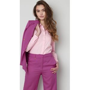 Basic blouse effen - dames - nieuwe collectie - lente/zomer - roze - maat S
