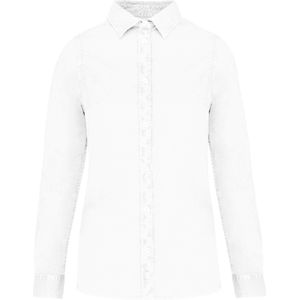 Native Spirit Ecologisch verwassen damesoverhemd NS503 - Washed White - L