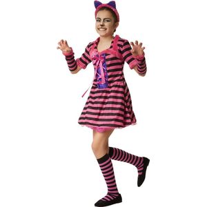 dressforfun - Galant grijnzend katje 152 (11-12y) - verkleedkleding kostuum halloween verkleden feestkleding carnavalskleding carnaval feestkledij partykleding - 302465