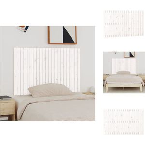 vidaXL wandhoofdbord wit massief grenenhout 140x90 cm - klassiek design - Bedonderdeel