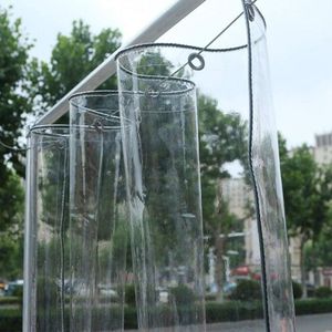 Waterdicht transparant afdekzeil met ogen - Groot, dik en scheurbestendig PVC zeil - UV-bestendig voor tuinmeubelen en barbecue op plantendak
