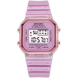 Color Digital Horloge - Paars | Ø 36,5 mm | Siliconen | Fashion Favorite