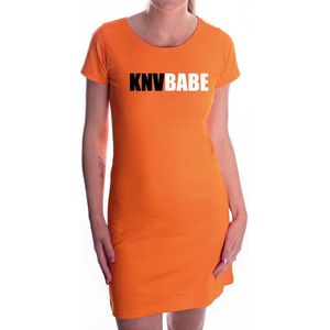Oranje fan jurkje voor dames - Knvbabe - Nederland supporter - EK/ WK dress / outfit XL