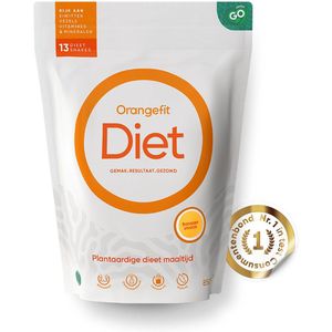 Orangefit Diet Vegan Afslankshake - Maaltijdvervanger / Maaltijdshake - Afvallen & Diëten - 850g (13 shakes) - Banaan - Nr 1 Consumentenbond