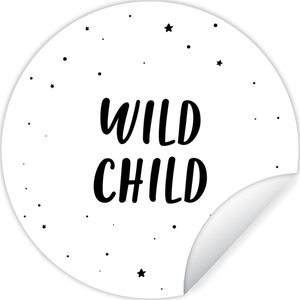 Behangsticker kids - Kinderkamer decoratie - Quotes - Wild child - Baby - Kinderen - Tekst - ⌀ 30 cm