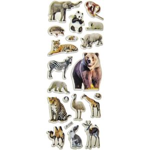 Lg-imports Stickers Wilde Dieren Junior 17 X 7,5 Cm 20-delig