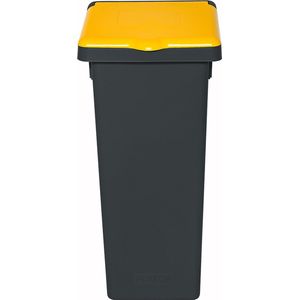 Plafor - Fit Prullenbak met Deksel 53L – Recycling - Geel