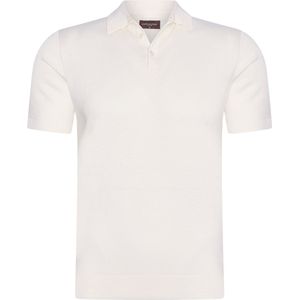 Cappuccino Italia - Heren Polo SS Plain Tricot Polo - Wit - Maat M