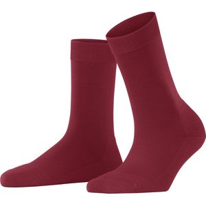 FALKE ClimaWool versterkt zonder patroon ademend warm droog milieuvriendelijk elegant Duurzaam Lyocell Maagdelijke Wol Rood Dames sokken - Maat 39-40