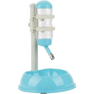 Allecto Plus - 2-in-1 Drinkfles voor Huisdieren | Honden Katten Konijnen | Verwijderbare Drinkbak | 500 ml Blauw