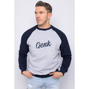 Grijze sweater GENK in baseball stijl maat S