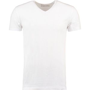 Garage 202 - Bodyfit T-shirt V-hals korte mouw wit 3XL 95% katoen 5% elastan