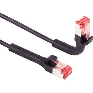 FTP CAT6A 10 Flexline Gigabit Netwerkkabel - CU - Buigbare connector - 3 meter - Zwart