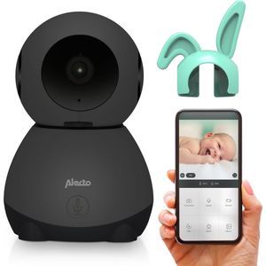 Alecto Wifi Babyfoon met Camera en App - Full HD - Op afstand beweegbaar - Melding bij beweging en geluid - SMARTBABY10BK - Zwart