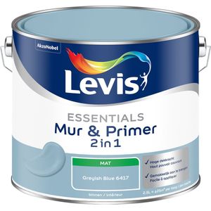 Levis Essentials Mur & Primer - Greyish Blue - 6417 - 2,5 L