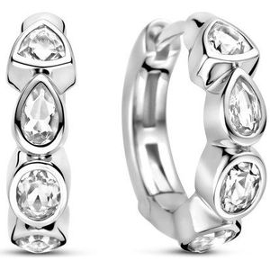 TI SENTO Dames Oorbellen - 925 zilver - Zirconia wit - 78002ZI