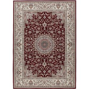 Wasbaar Vloerkleed | Tapijt | Dunya | Medaillon | Rood | 160x230 cm