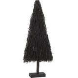 J-Line Kerstboom Plat Takken Hout Zwart Medium