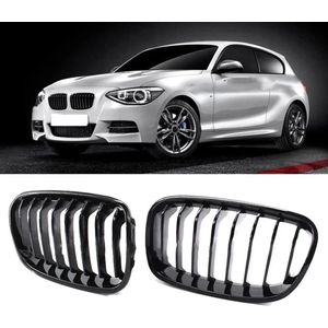 Passend Voor Bmw 1 Serie F20 F21 118i 120i 123i130i 135i 140i Grille Grill Nieren Enkele Spijl M Performance Look Piano Lak Zwart Glanzend