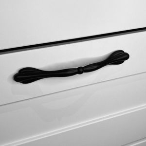 Handgreep Zwart RVS – 96mm – ''Parijs'' – Klassiek – Hoge Kwaliteit – Meubelgreep | Keukengreep – Kastgreep – Ladegreep – Incl. Schroeven