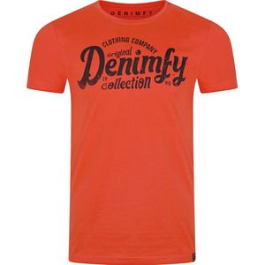 DENIMFY Heren T-Shirt DFNuri regular fit Groen L Ronde Hals Volwassenen